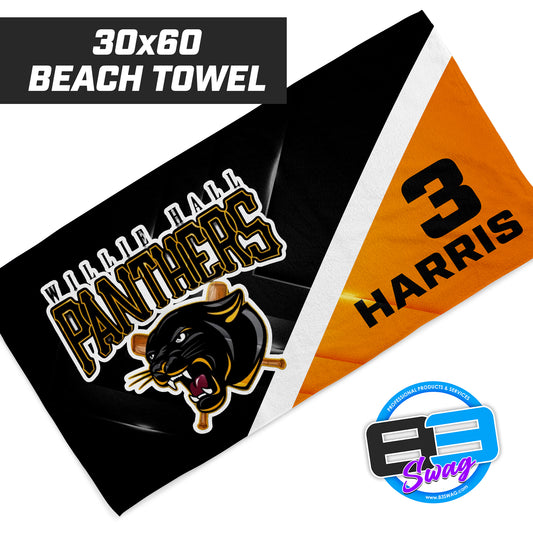 Willie Hall Panthers Baseball - 30"x60" Beach Towel