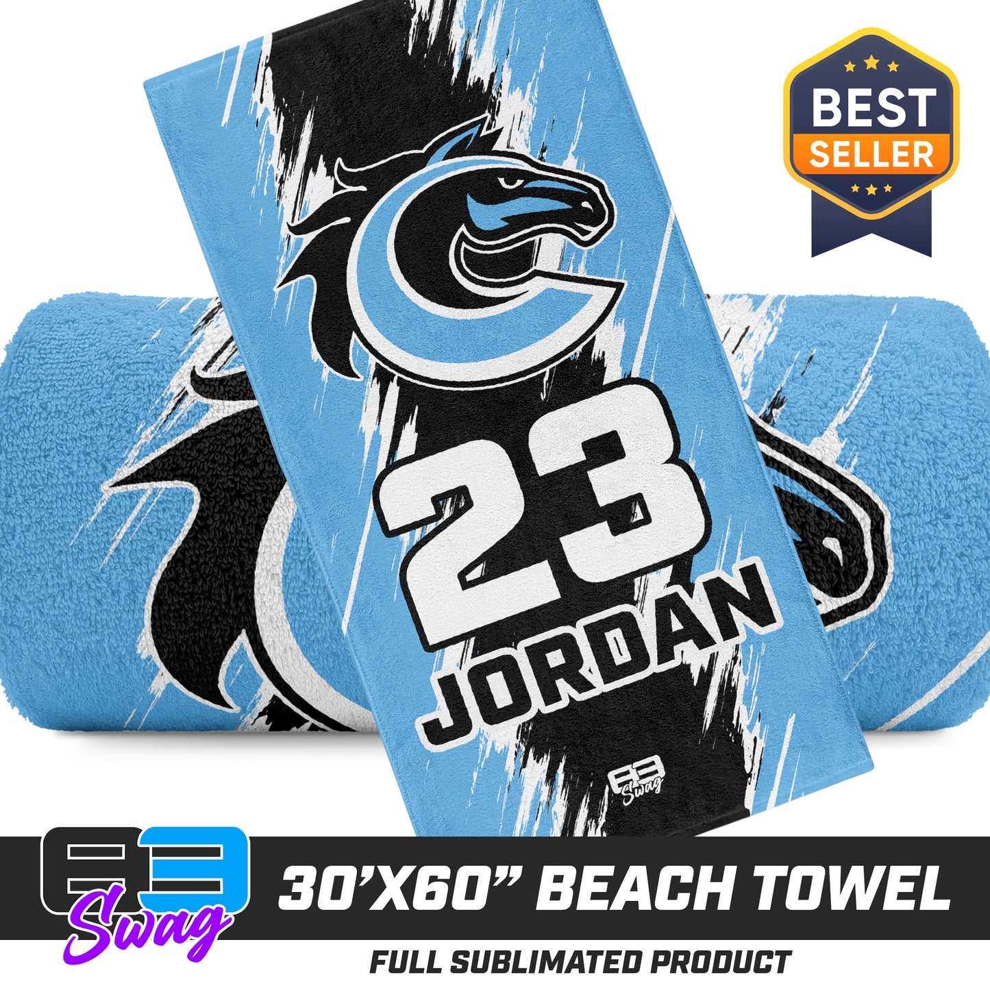 30"x60" Beach Towel - Colts Baseball