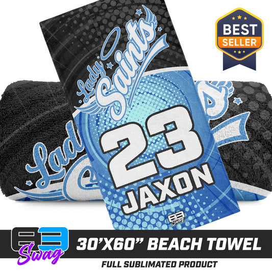 CUSTOM - 30"x60" Beach Towel - Lady Saints Softball