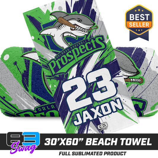 30"x60" Beach Towel - Orlando Baseball Prospects - Land Sharks V.2026