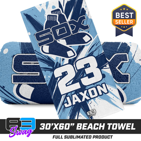 30"x60" Beach Towel - Blue Sox 2026 VERSION