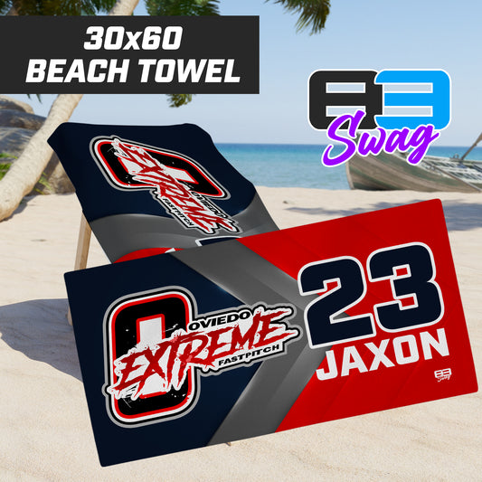 Oviedo Extreme Softball - 30"x60" Beach Towel