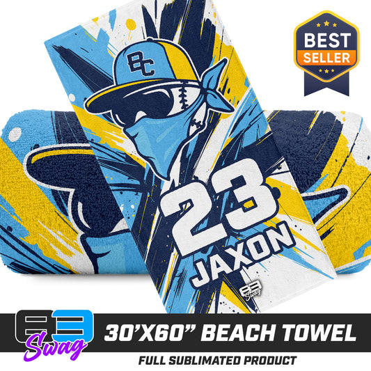 30"x60" Beach Towel - Bold City Bandits Baseball 2026 VERSION