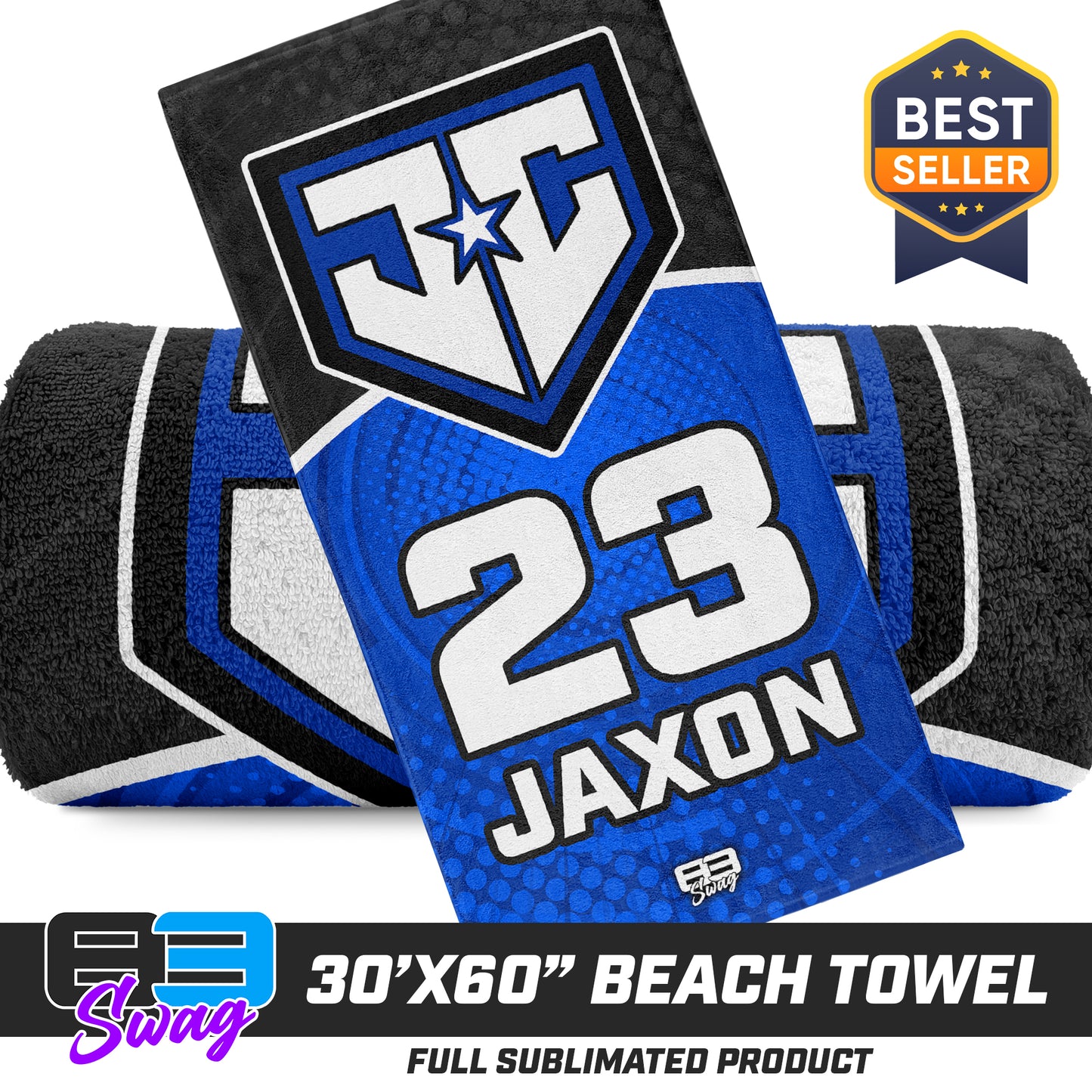 CUSTOM - 30"x60" Beach Towel - JCB - Julington Creek Baseball