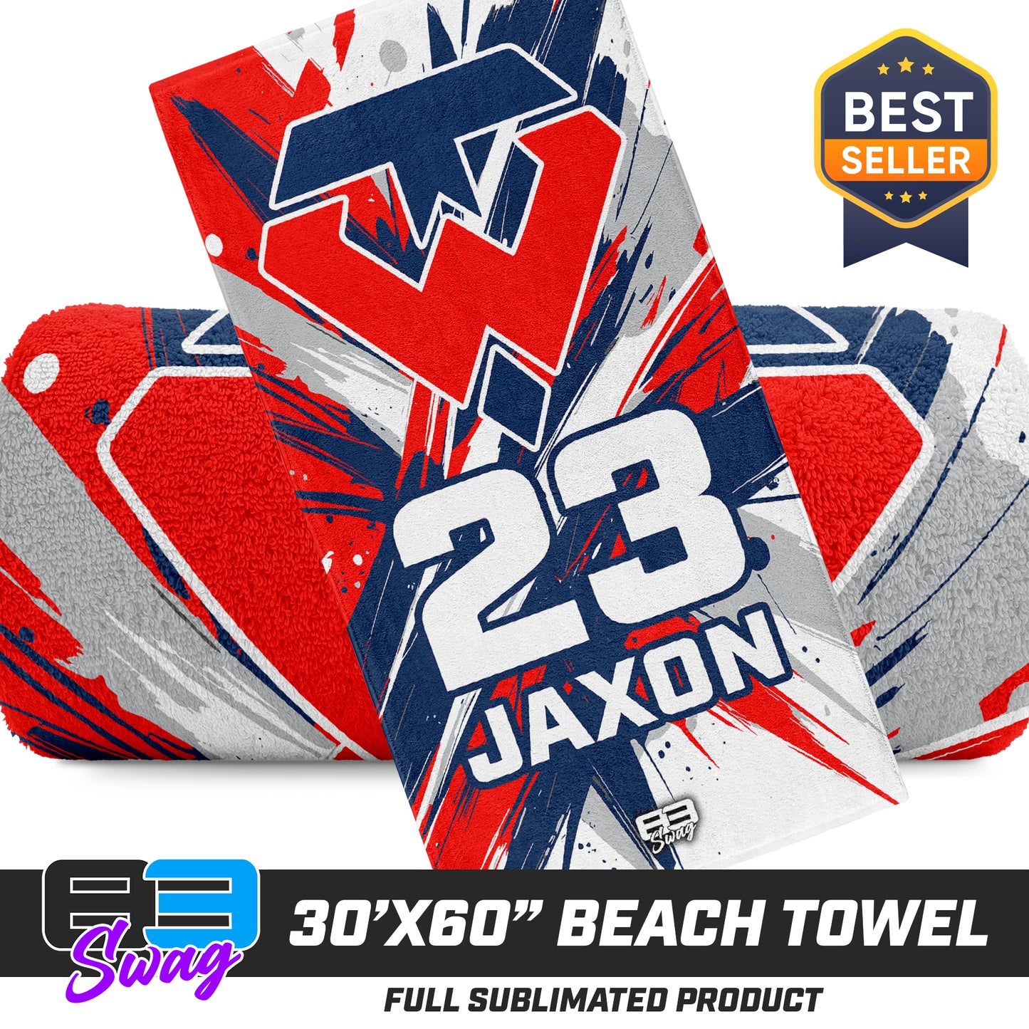 30"x60" Beach Towel - Tampa Warriors Baseball