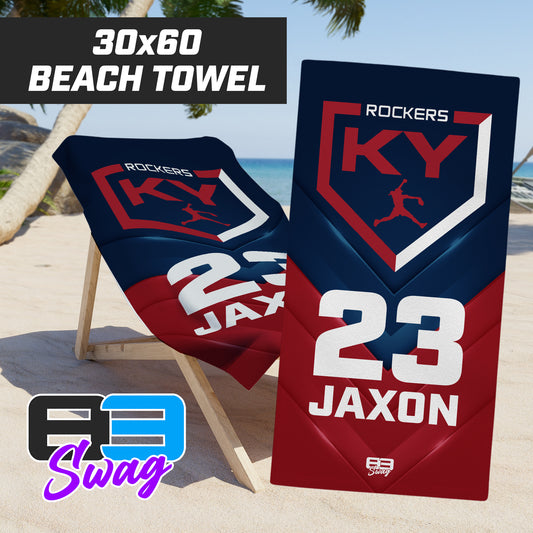 KY Rockers Softball - 30"x60" Beach Towel