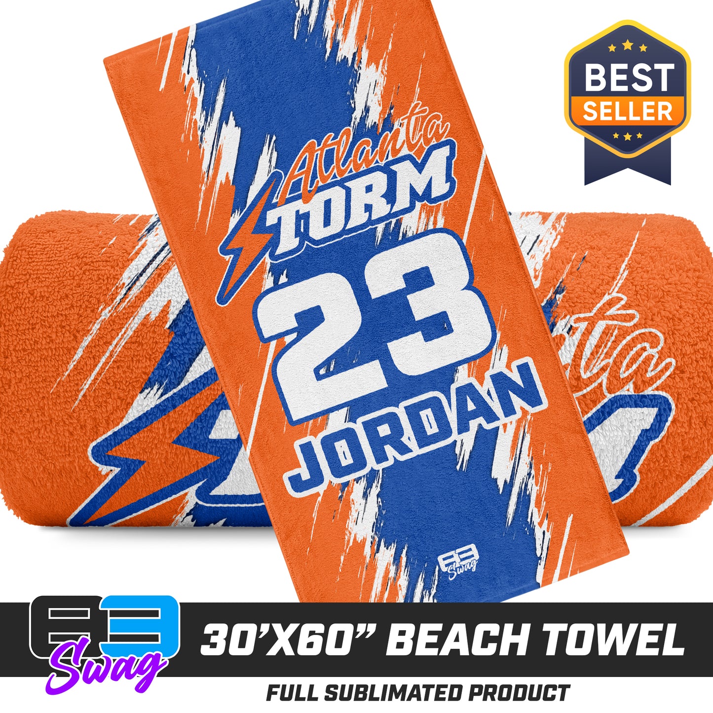 30"x60" Beach Towel - Atlanta Storm