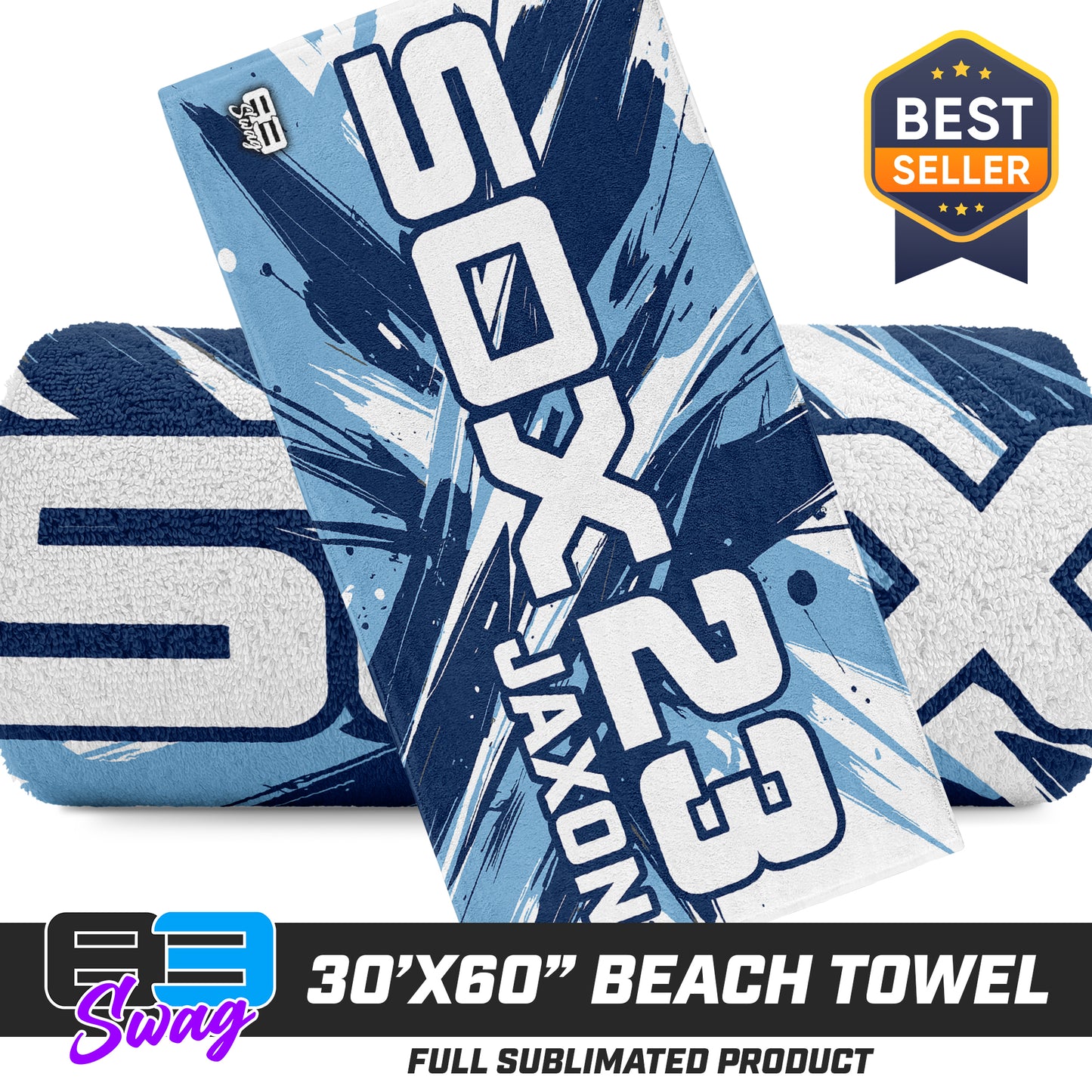 30"x60" Beach Towel - East Coast Sox Baseball