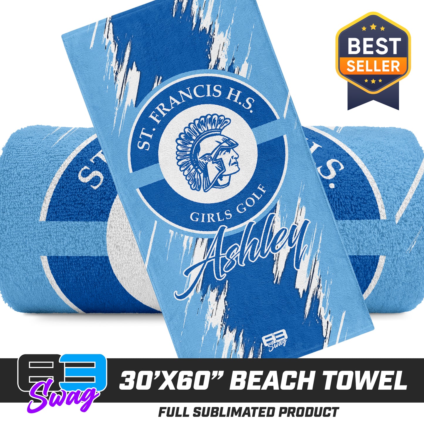 30"x60" Beach Towel - St. Francis HS Girls Golf