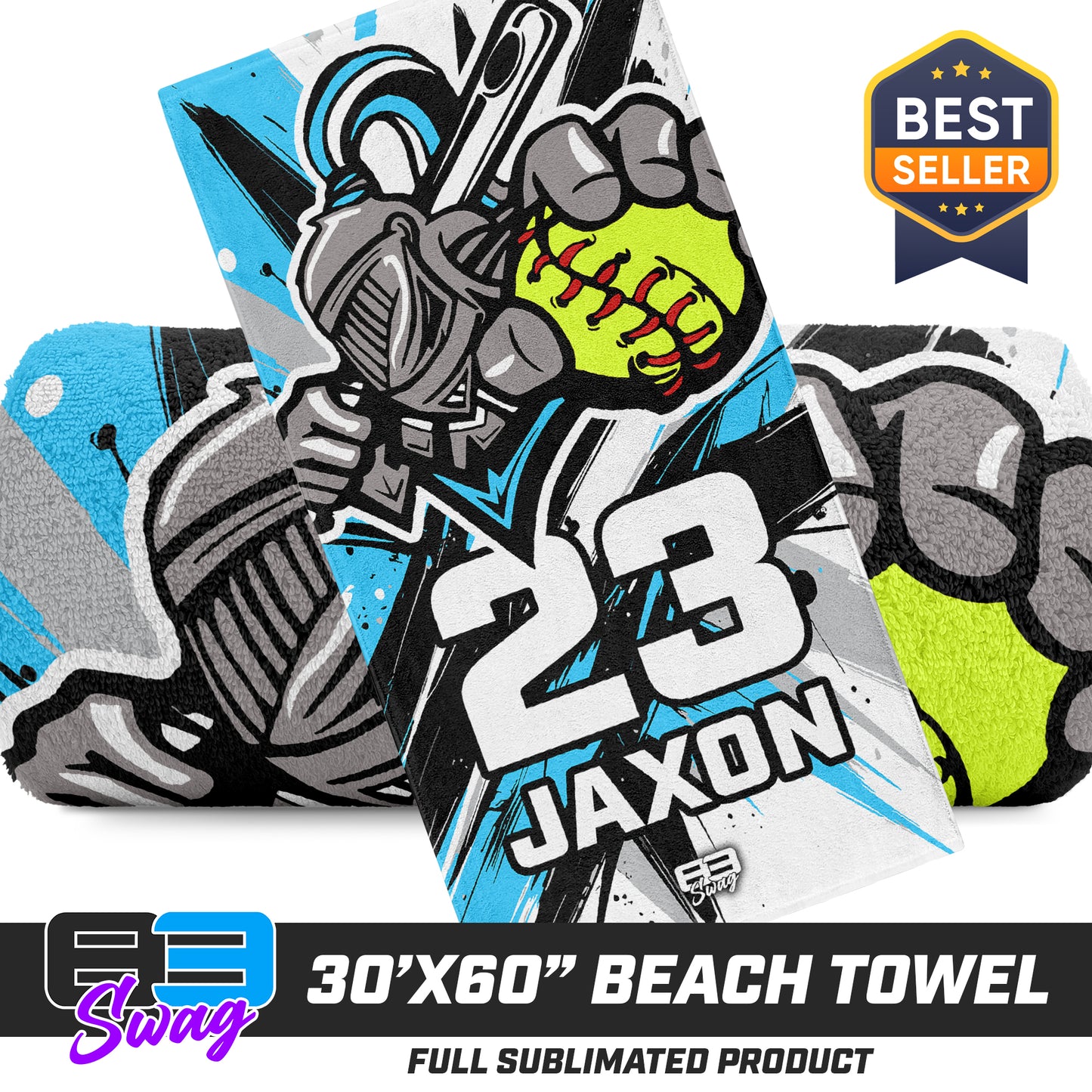 30"x60" Beach Towel - Knights Softball