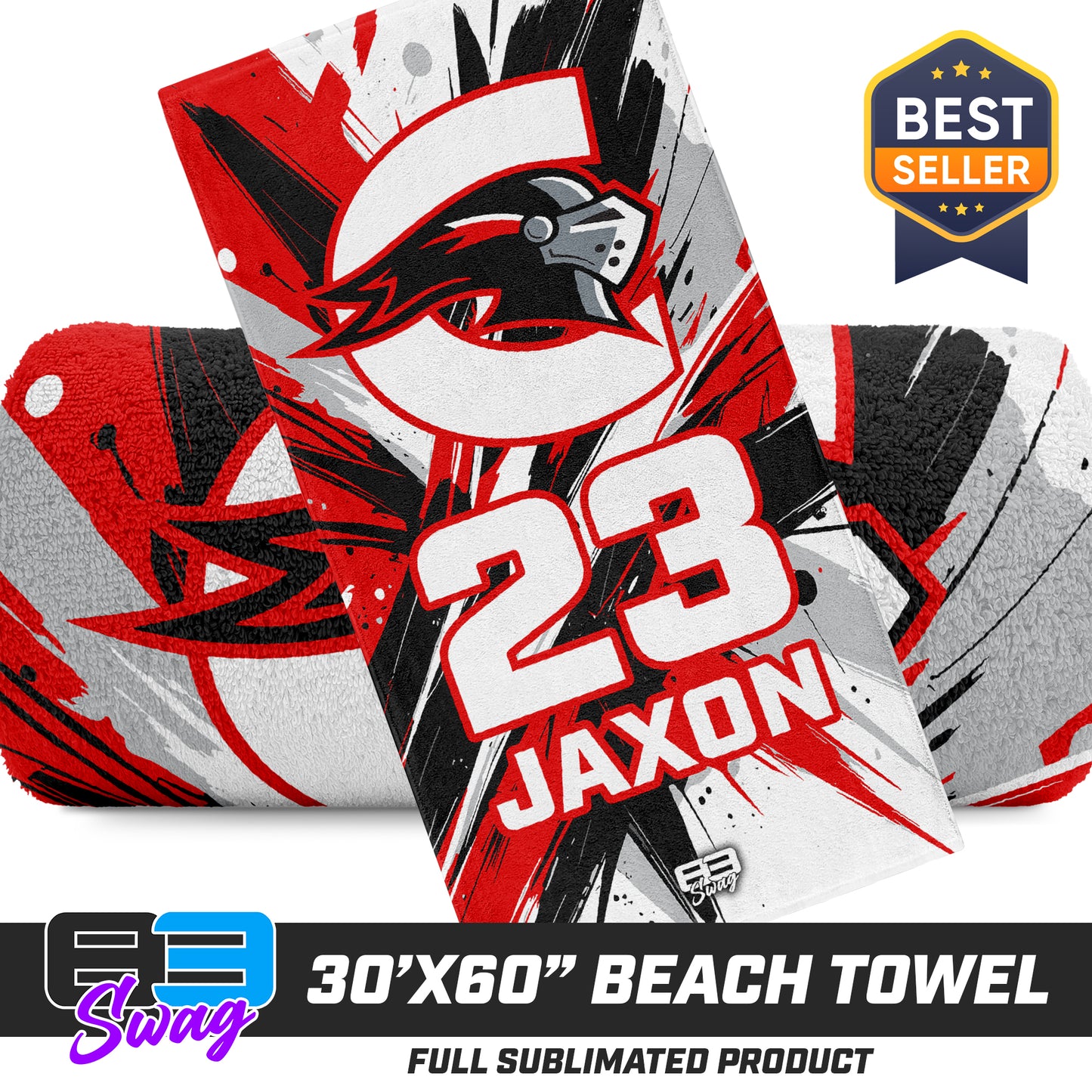 30"x60" Beach Towel - Cedar Creek Christian School Saints