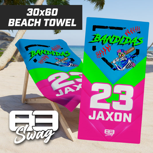 Baker Bandidas Softball - 30"x60" Beach Towel