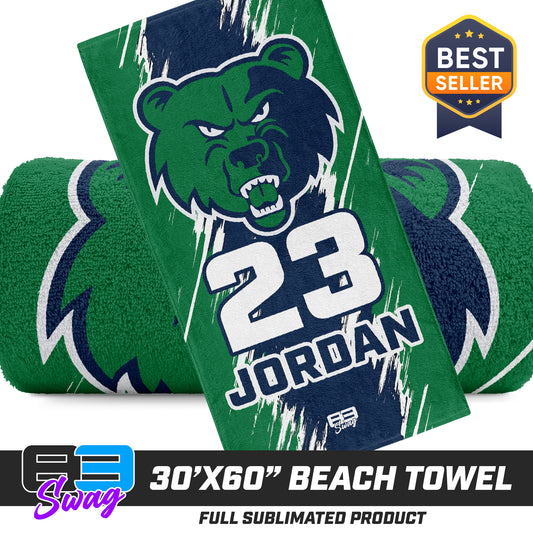 30"x60" Beach Towel - Creekview Grizzlies