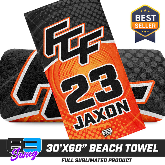 CUSTOM - 30"x60" Beach Towel - FCF Flight Baseball