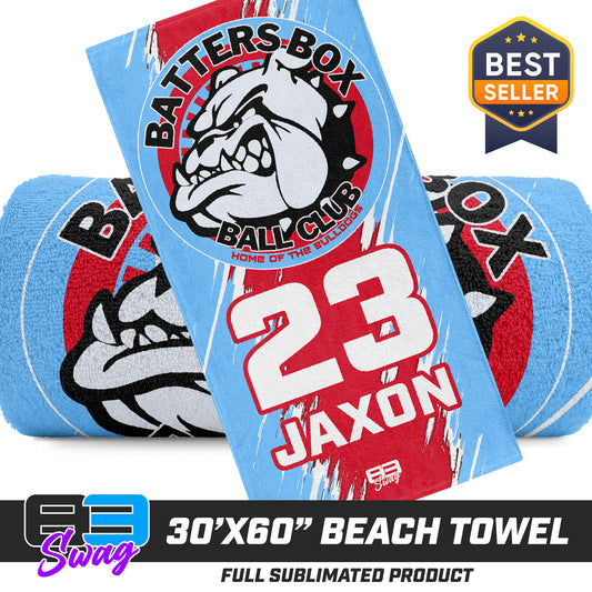 30"x60" Beach Towel - Batters Box Bulldogs Softball