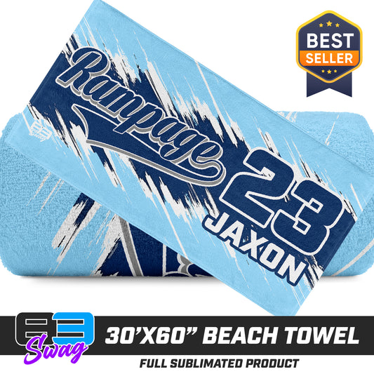 30"x60" Beach Towel - Mississippi Rampage 2030 Softball