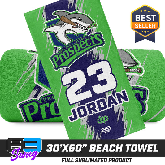 30"x60" Beach Towel - Orlando Baseball Prospects - Land Sharks