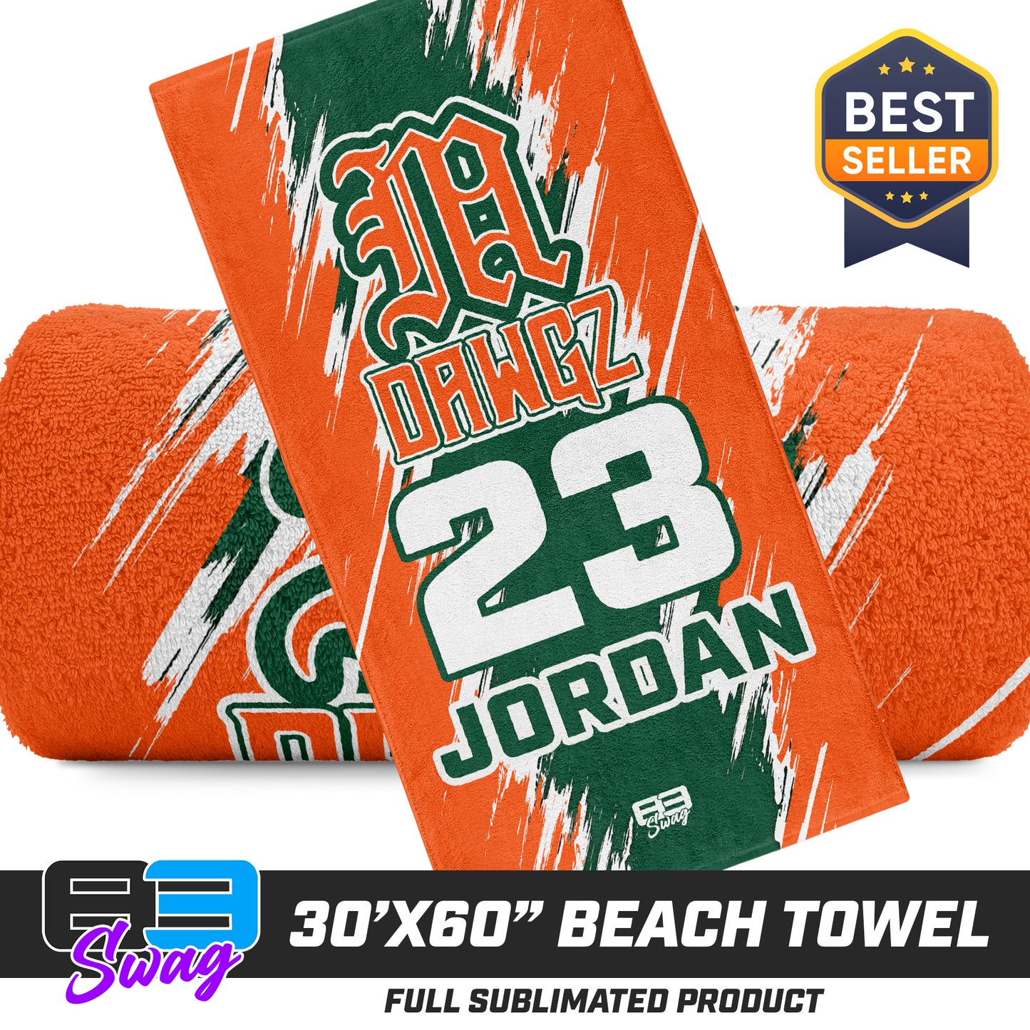 30"x60" Beach Towel - Miami Metro Dawgz