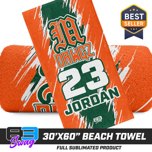 30"x60" Beach Towel - Miami Metro Dawgz