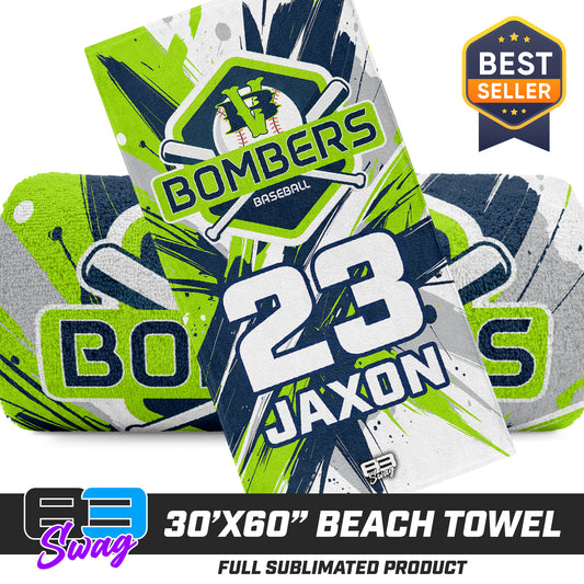 30"x60" Beach Towel - VB Bombers Baseball