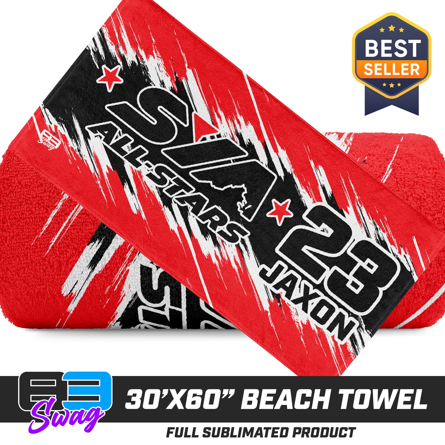 30"x60" Beach Towel - SYA All Stars Baseball