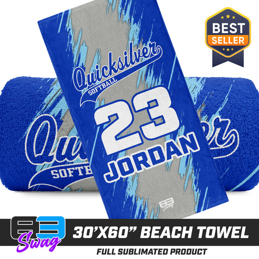 30"x60" Beach Towel - Quicksilver Softball