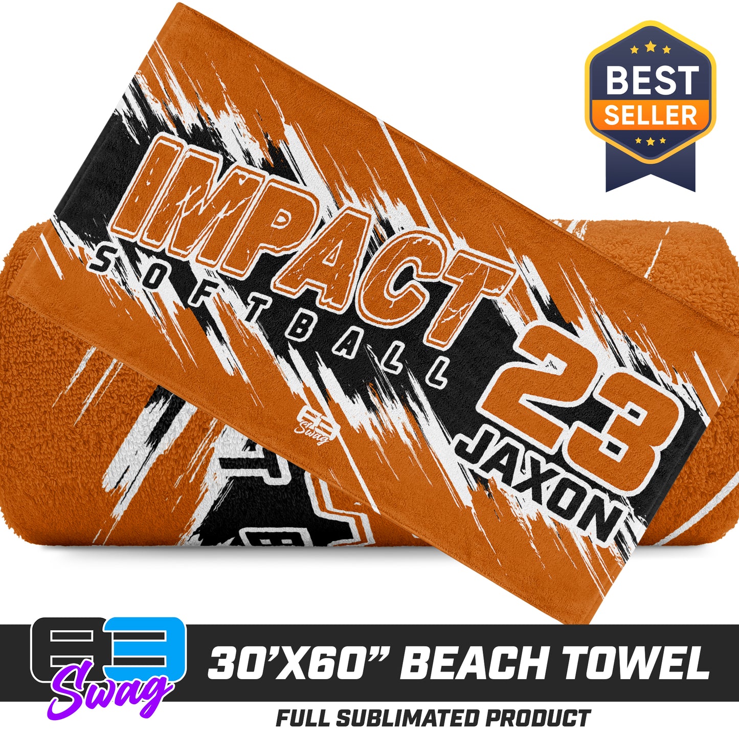30"x60" Beach Towel - Impact Softball