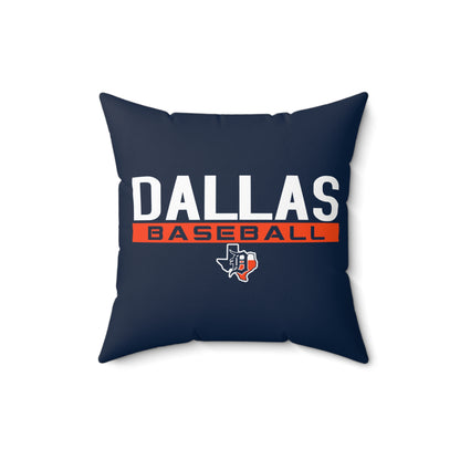 Spun Polyester Square Pillow Dallas Tigers Baseball