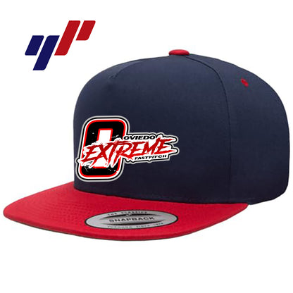 Yupoong Y6007 Adult 5-Panel Cotton Twill Snapback Cap - Oviedo Extreme Softball