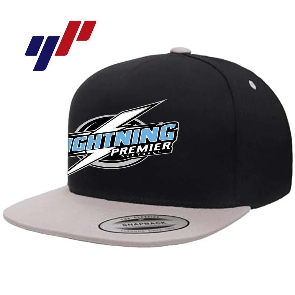 Yupoong Y6007 Adult 5-Panel Cotton Twill Snapback Cap - Lightning Premier