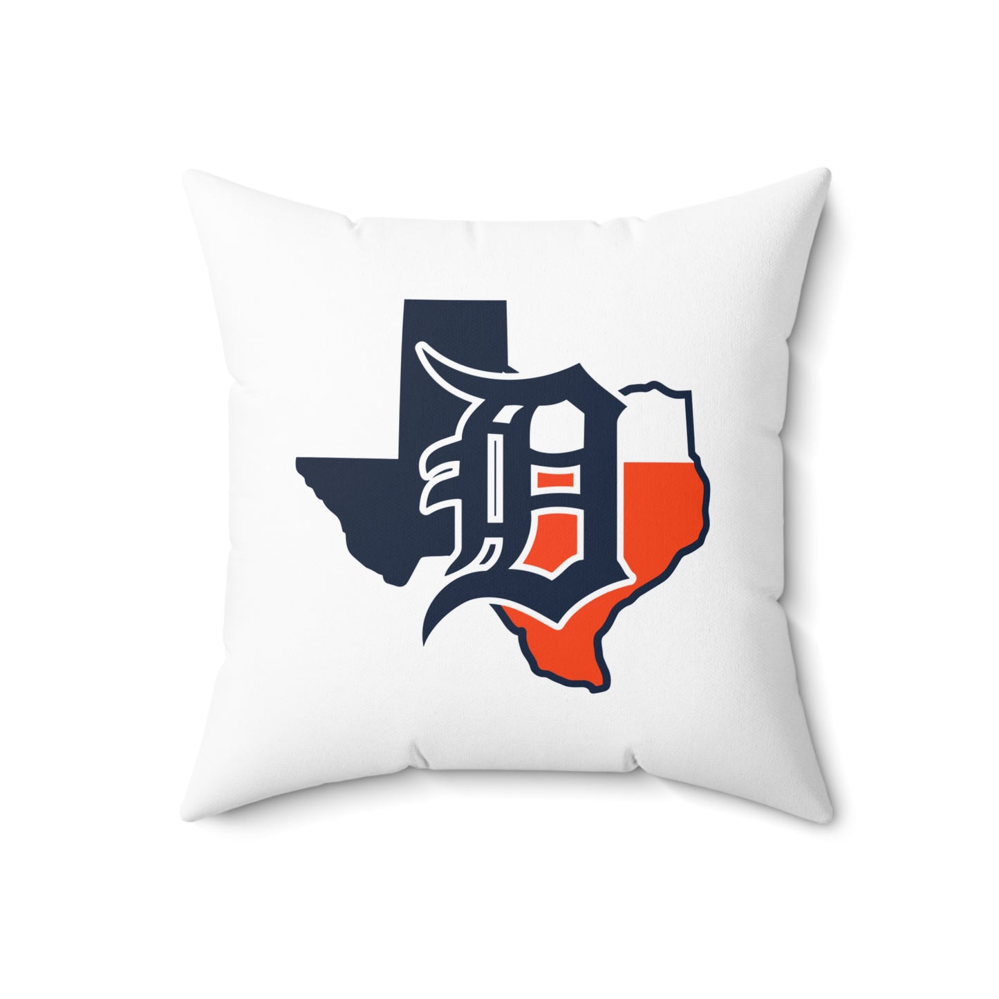 Spun Polyester Square Pillow Dallas Tigers Baseball