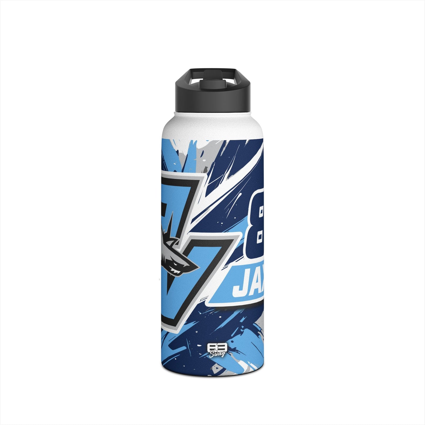 Stainless Steel Water Bottle - Straw Top - PVAA Sharks