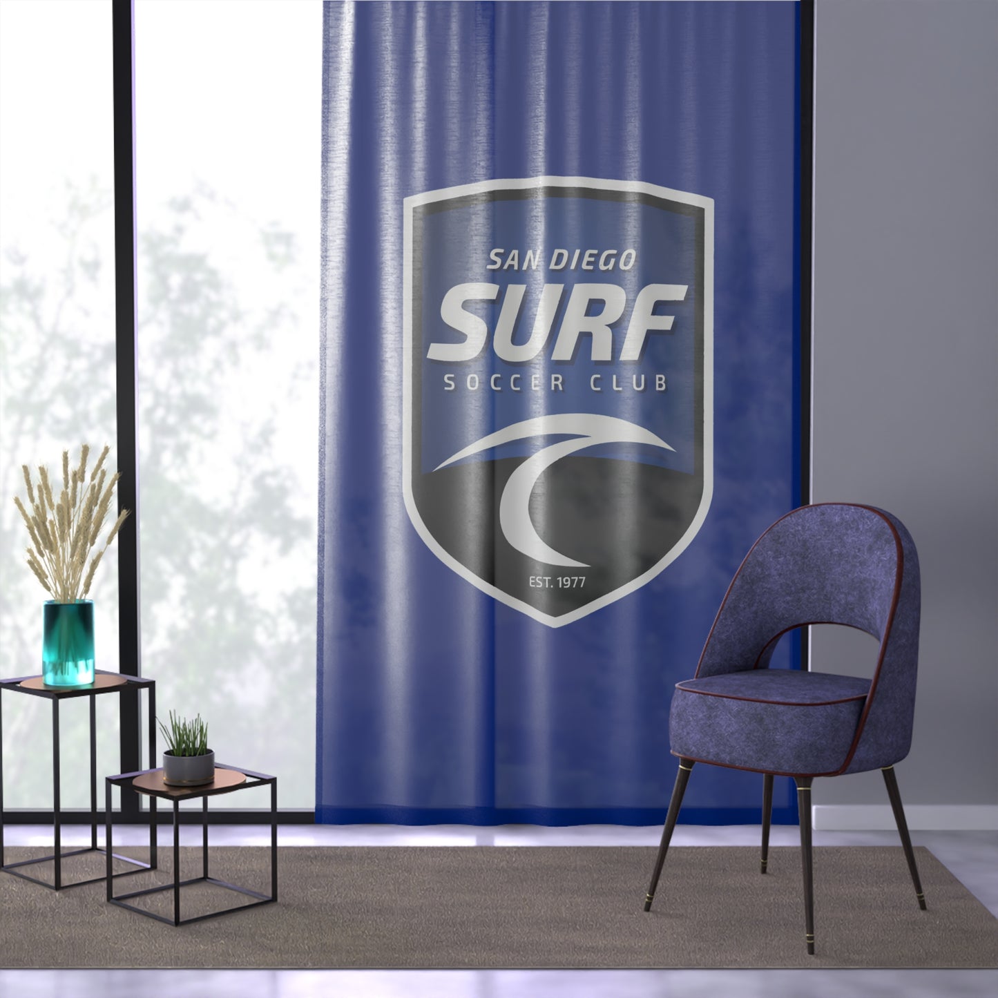 Window Curtain San Diego Surf Soccer
