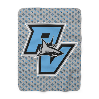 PVAA Sharks Sherpa Fleece Blanket