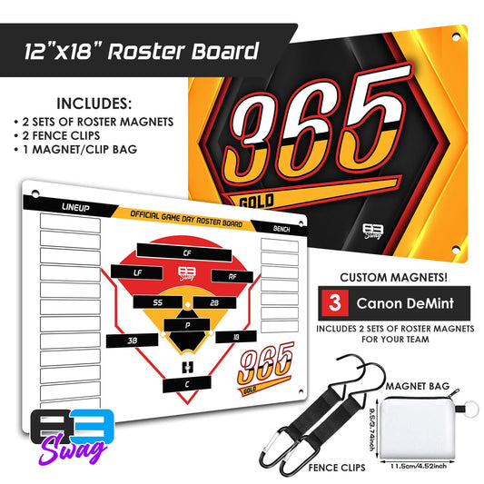 365 Baseball 2024 Edition - Custom Team Roster Magnetic Board - 83Swag