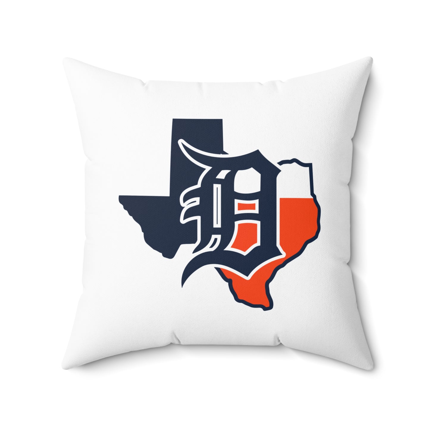 Spun Polyester Square Pillow Dallas Tigers Baseball