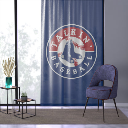 Window Curtain Talkin' Baseball