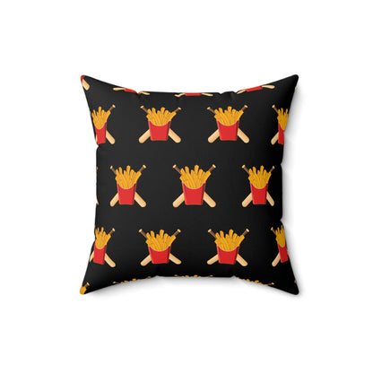 Spun Polyester Square Pillow Team Rally Fries