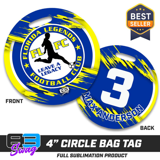 4" Circle Hard Acrylic Bag Tag - Florida Legends FC - 83Swag