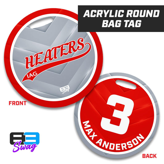 4" Circle Hard Acrylic Bag Tag - IAG Heaters - 83Swag