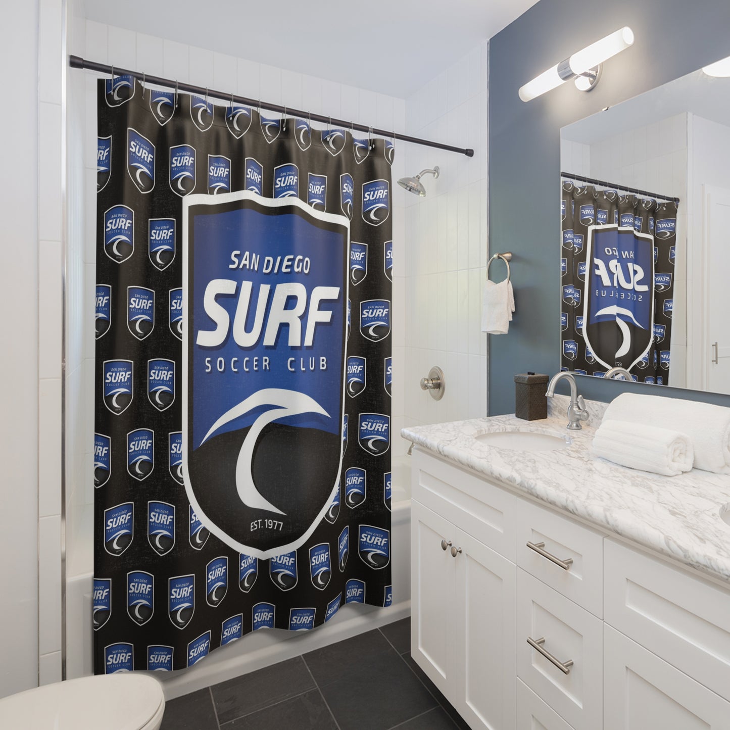 Shower Curtains San Diego Surf Soccer