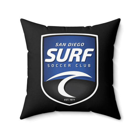 Spun Polyester Square Pillow San Diego Surf Soccer