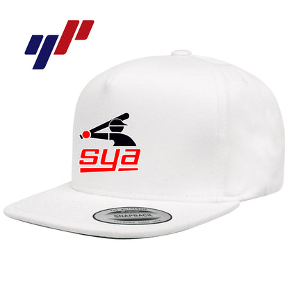 Yupoong Y6007 Adult 5-Panel Cotton Twill Snapback Cap - SYA Batter Logo