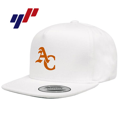 Yupoong Y6007 Adult 5-Panel Cotton Twill Snapback Cap DTF PRINTED - ANCIENT CITY REDS