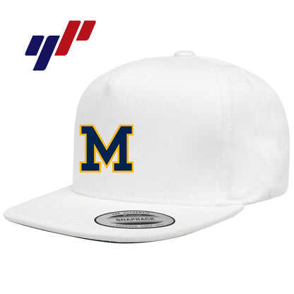 Yupoong Y6007 Adult 5-Panel Cotton Twill Snapback Cap - Midland Baseball
