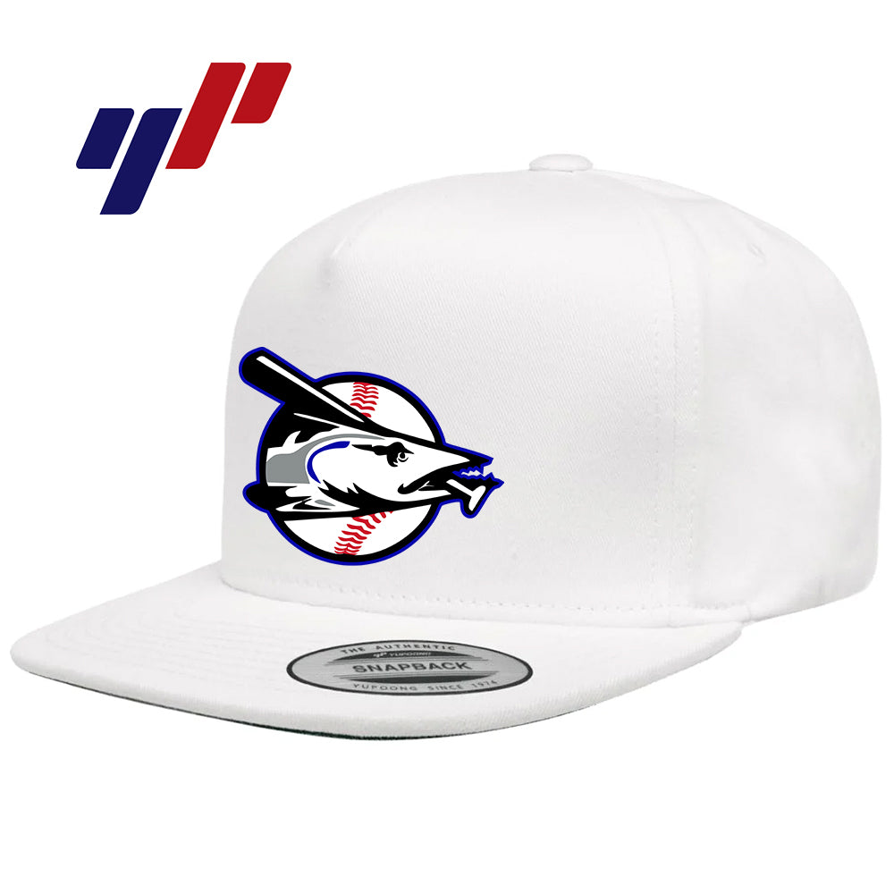 Yupoong Y6007 Adult 5-Panel Cotton Twill Snapback Cap - Jax Beach Baseball