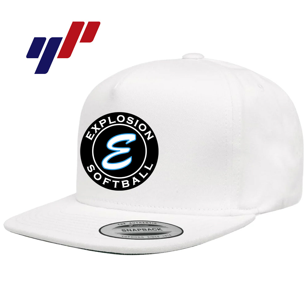 Yupoong Y6007 Adult 5-Panel Cotton Twill Snapback Cap - Explosion Softball