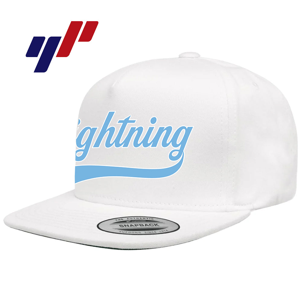 Yupoong Y6007 Adult 5-Panel Cotton Twill Snapback Cap - Lightning Baseball