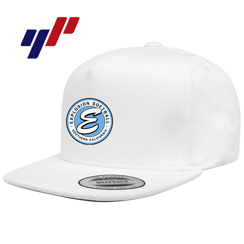Yupoong Y6007 Adult 5-Panel Cotton Twill Snapback Cap - Explosion Softball