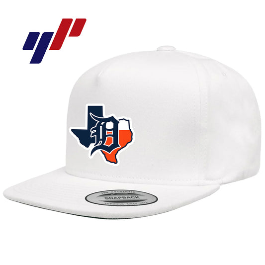 Yupoong 6506 Adult 5-Panel Retro Trucker Cap - Dallas Tigers Baseball